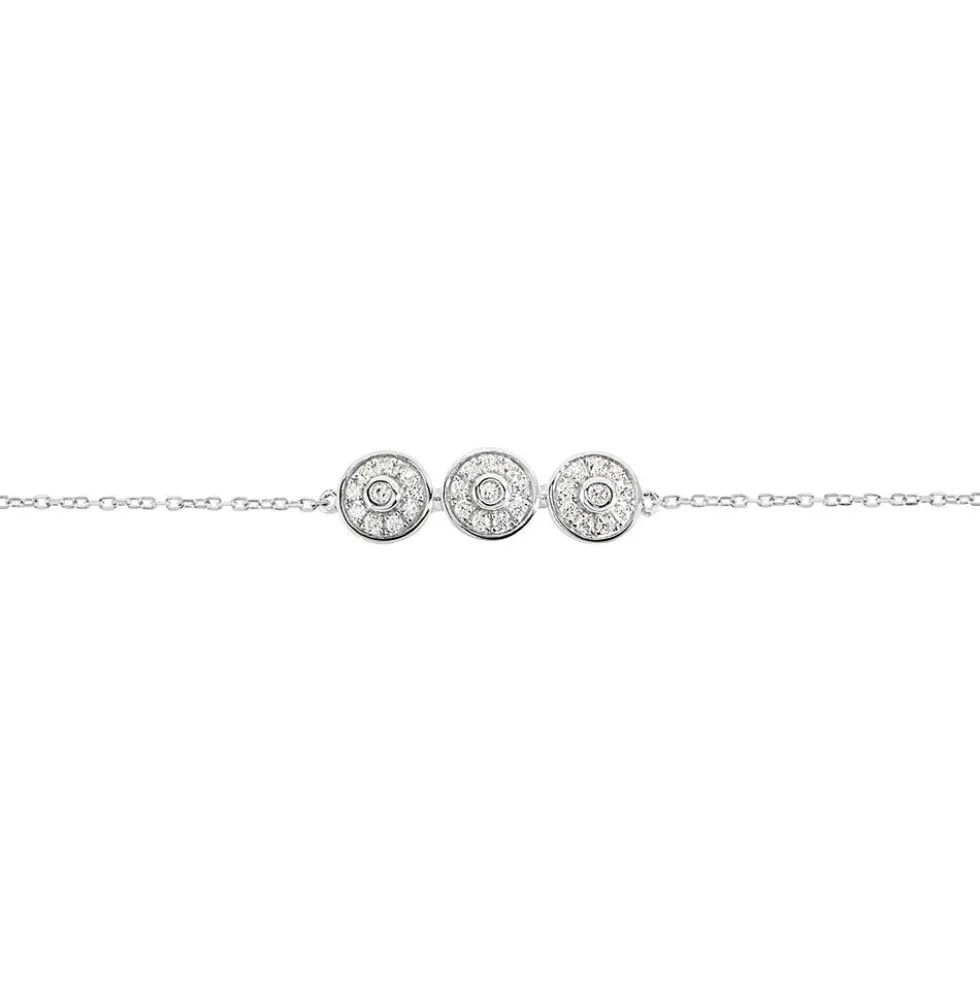 Bracelet Carlana Or Blanc Oxyde De Zirconium
