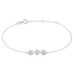 Bracelet Carlana Or Blanc Oxyde De Zirconium