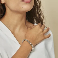 Bracelet Carola Maille Jaseron Argent Blanc