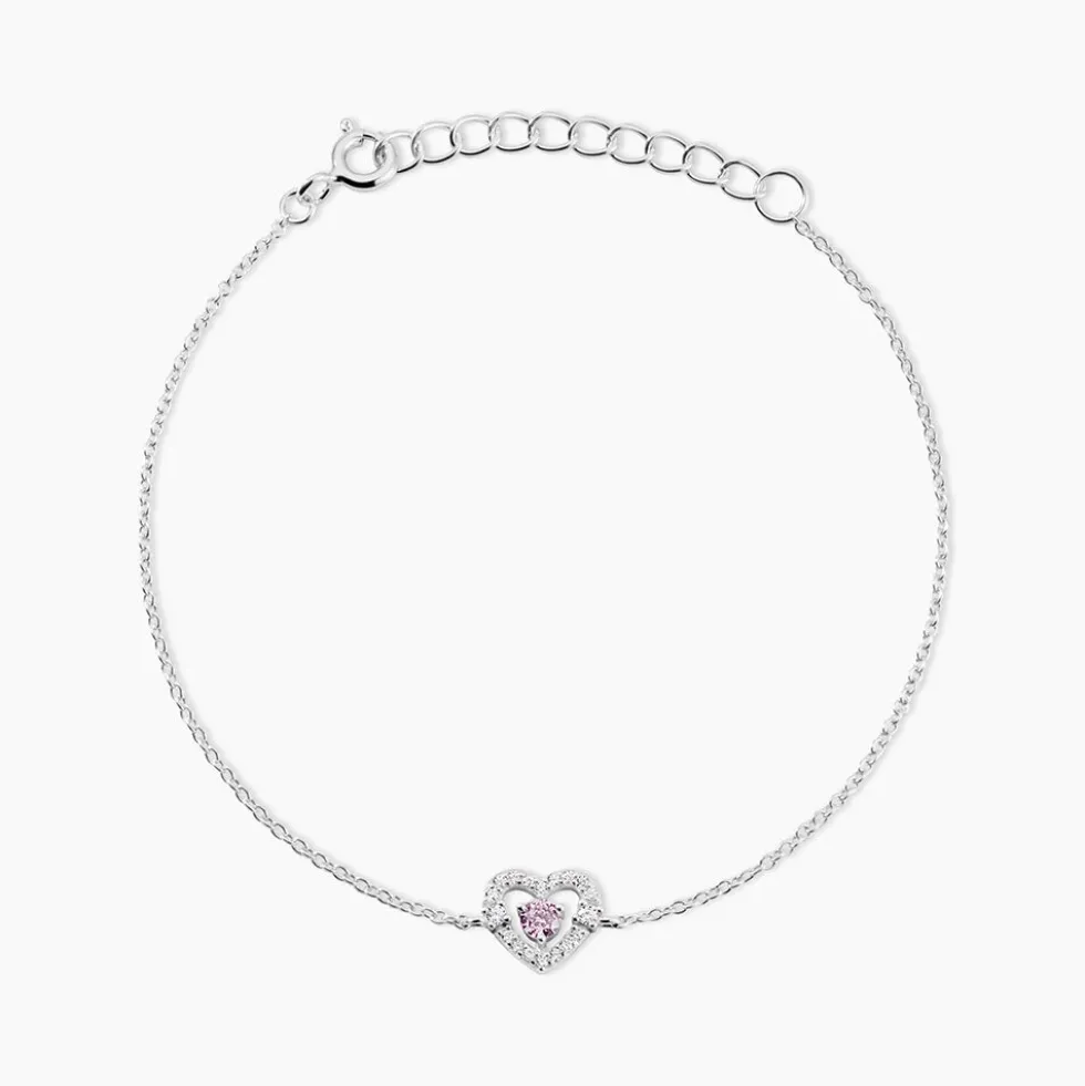 Bracelet Carren Argent Blanc Oxyde De Zirconium