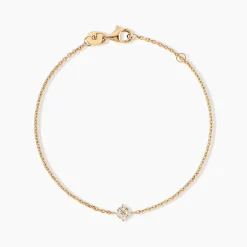 Bracelet éclat Perlé Plaqué Or Oxyde De Zirconium