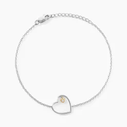 Bracelet Cleane Or Jaune Argent Blanc Oxyde De Zirconium