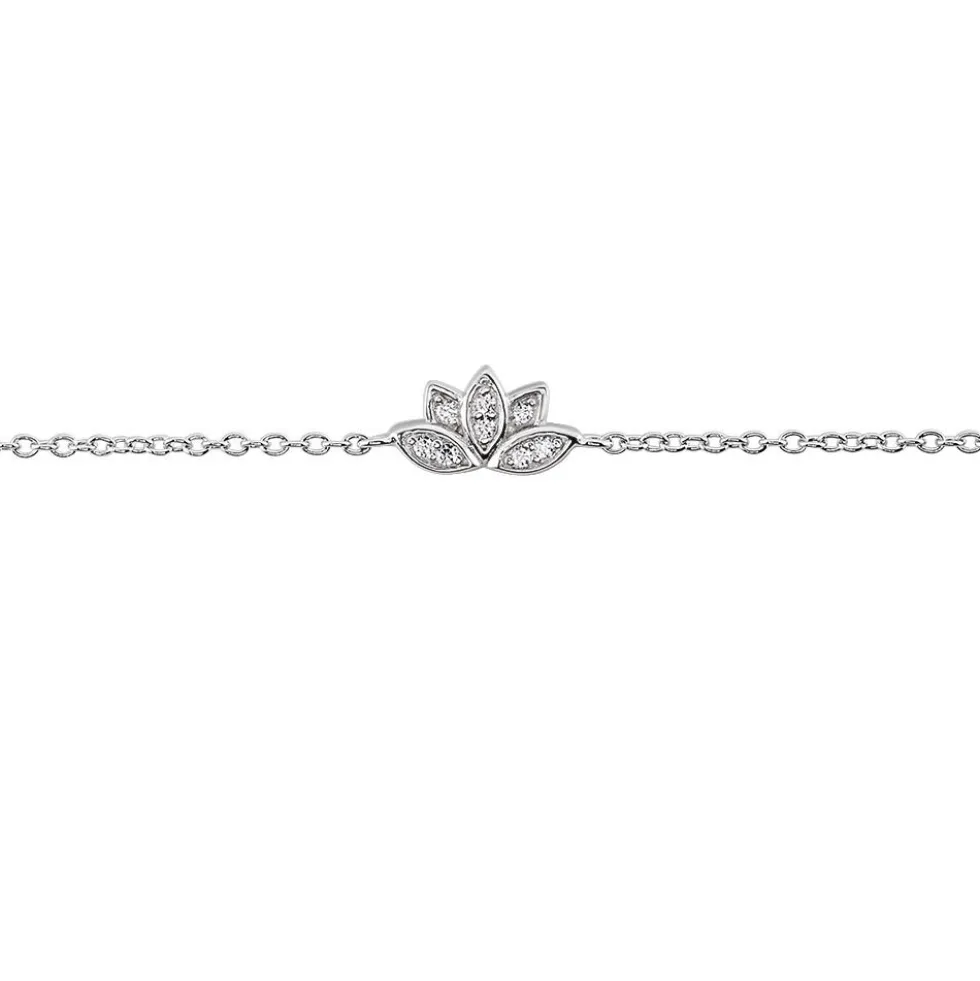 Bracelet Coeur Gravable Or Blanc