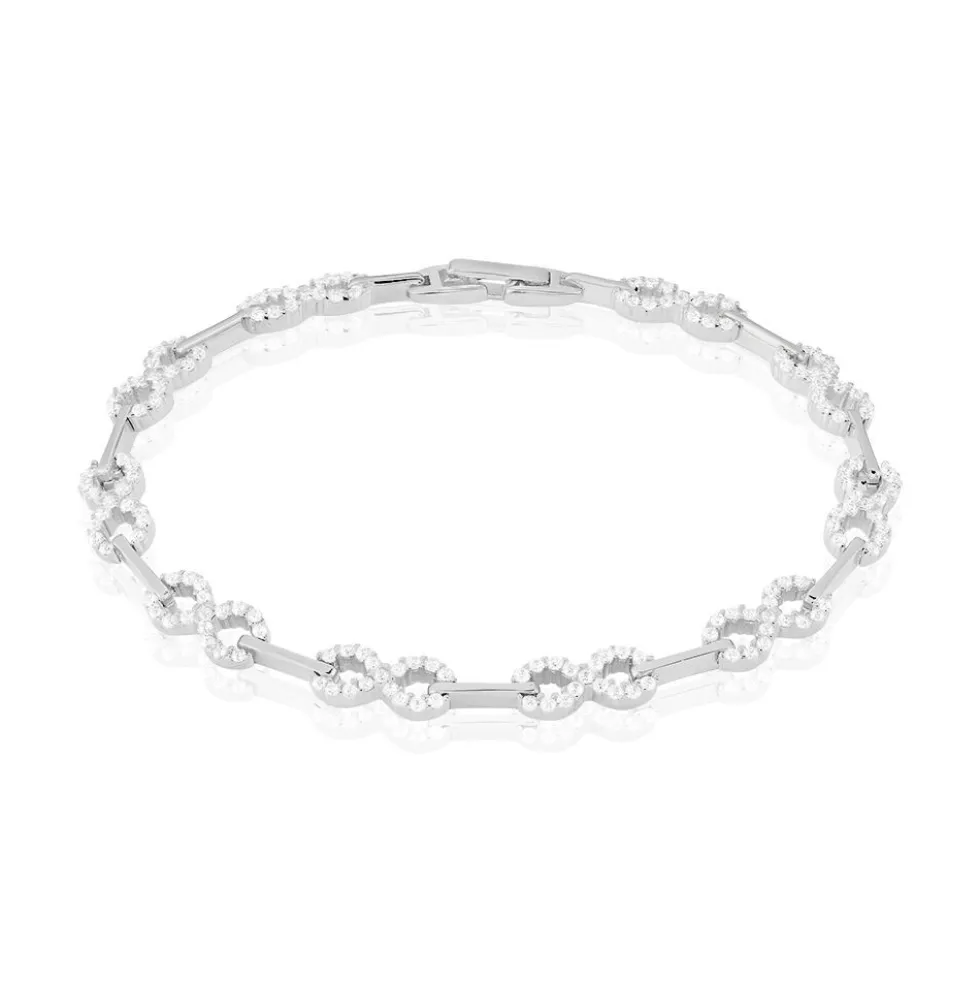 Bracelet Coline Argent Blanc Oxyde De Zirconium