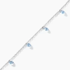 Bracelet Collie Argent Blanc Oxyde De Zirconium