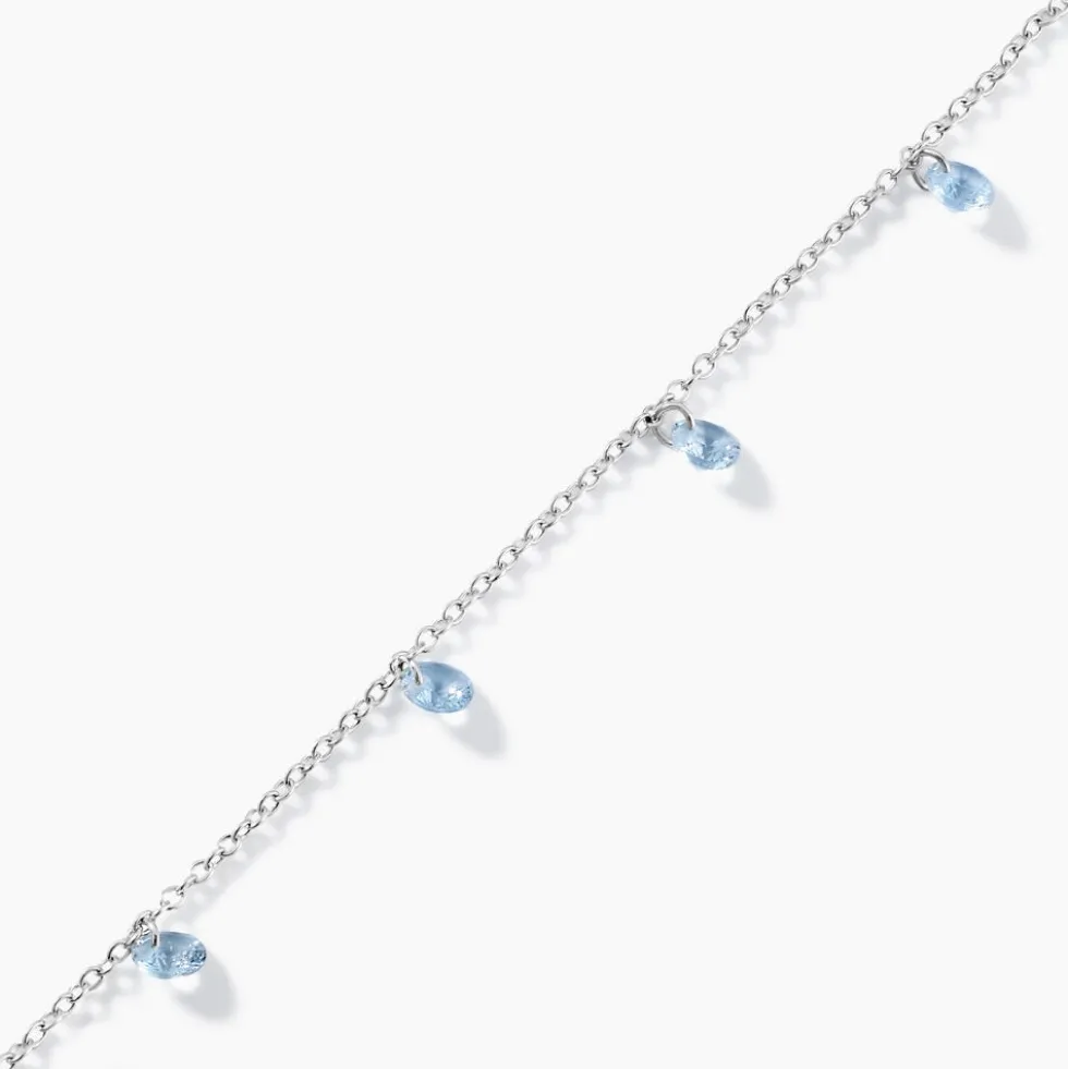 Bracelet Collie Argent Blanc Oxyde De Zirconium