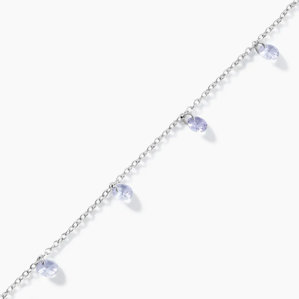 Bracelet Collie Argent Blanc Oxyde De Zirconium