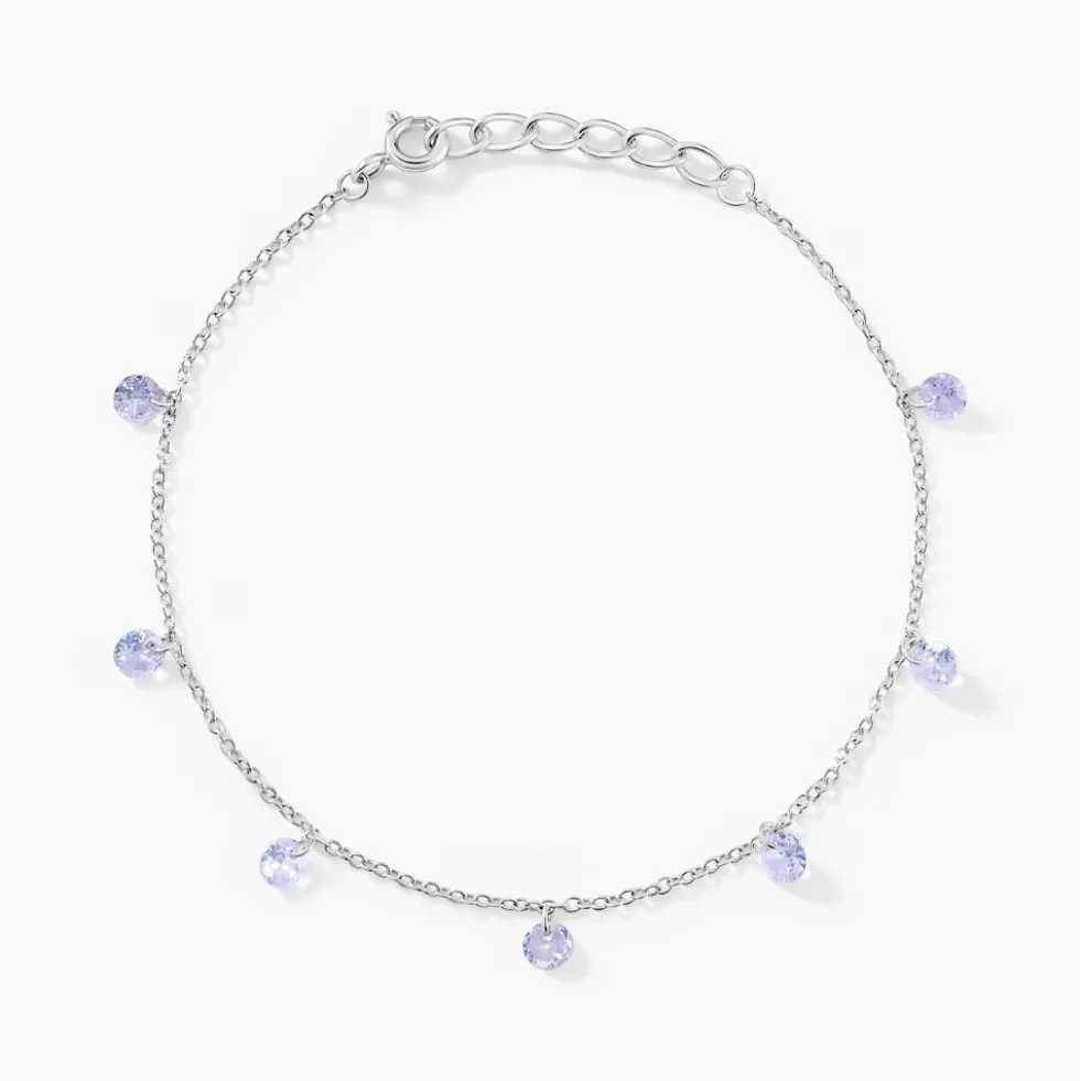 Bracelet Collie Argent Blanc Oxyde De Zirconium