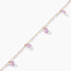 Bracelet Collie Argent Rose Oxyde De Zirconium