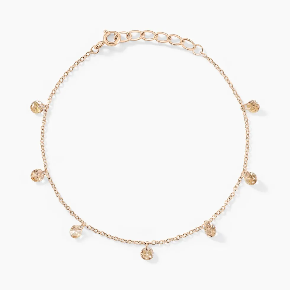 Bracelet Collie Argent Rose Oxyde De Zirconium