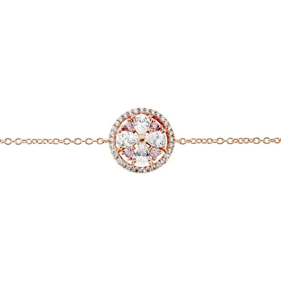 Bracelet Collin Argent Rose Oxyde De Zirconium