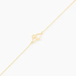 Bracelet Corazones Or Jaune