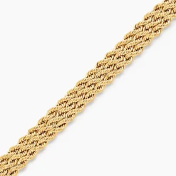 Bracelet Cordelia Maille Corde 3 Rangs Or Jaune