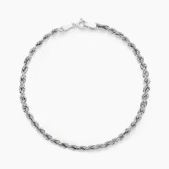 Bracelet Cordelia Maille Corde Or Blanc