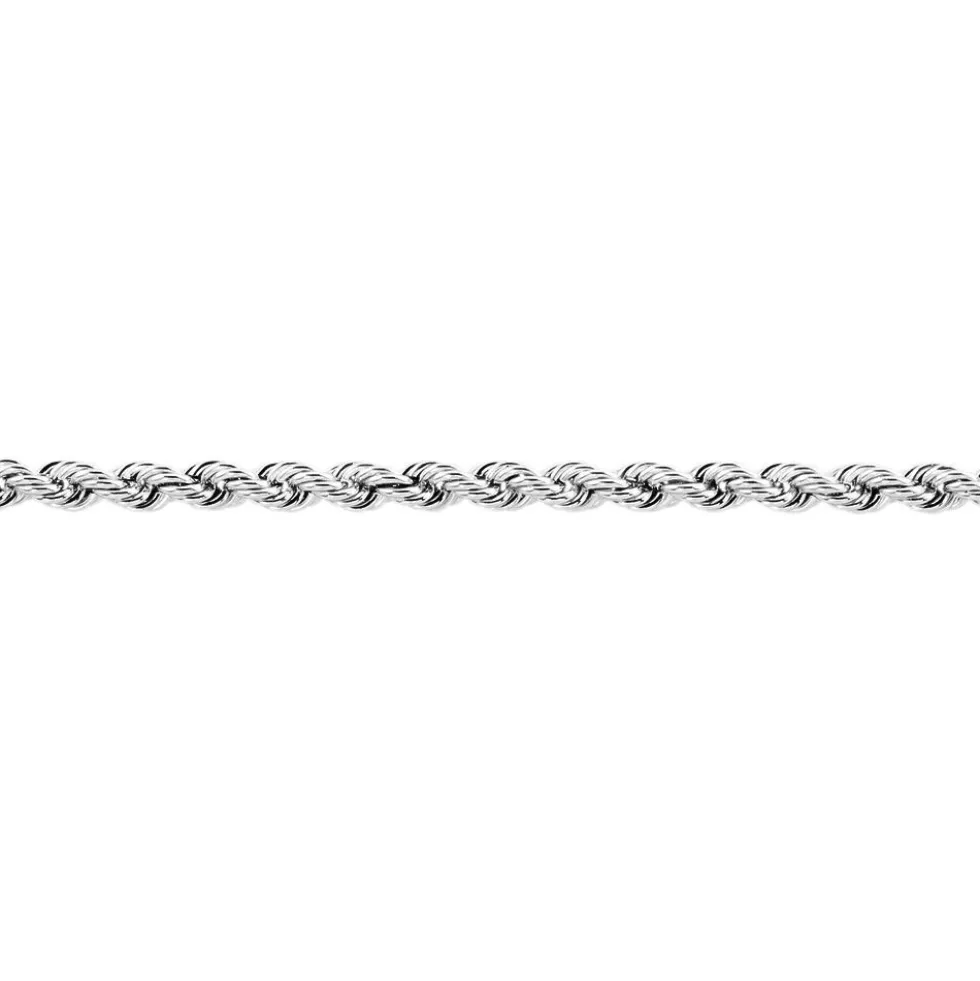 Bracelet Cordelia Maille Corde Or Blanc