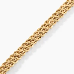 Bracelet Cordelia Maille Corde 3 Rangs Or Jaune