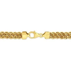 Bracelet Cordelia Maille Corde 3 Rangs Or Jaune