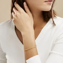 Bracelet Cordelia Maille Corde Or Jaune