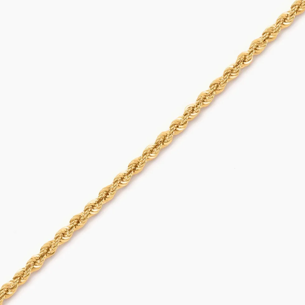 Bracelet Cordelia Maille Corde Or Jaune