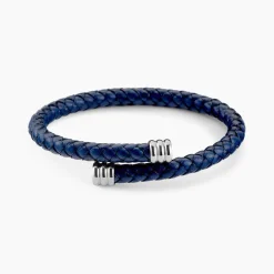 Bracelet Cuir De Vache Bleu