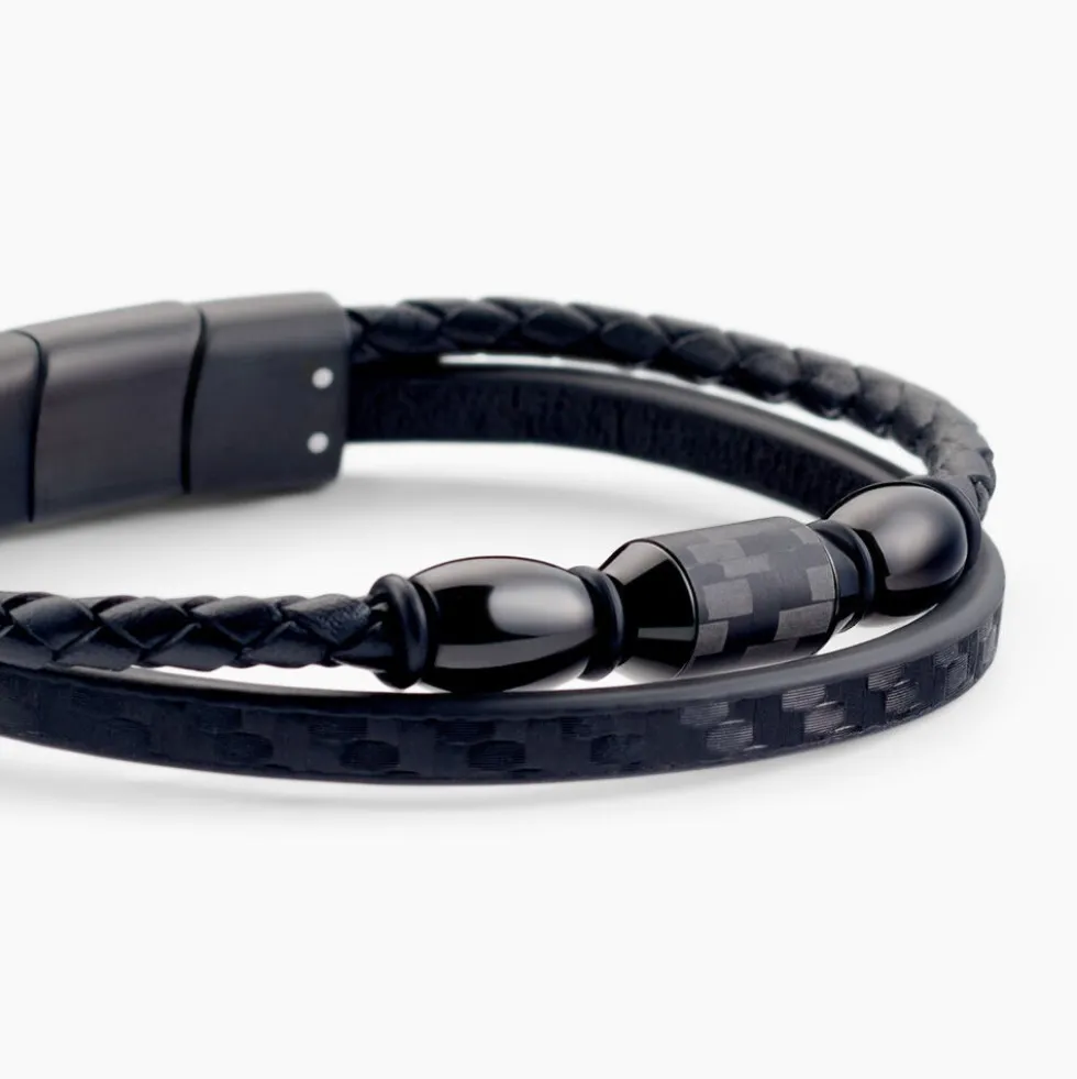 Bracelet Cuir De Vache Noir Onyx