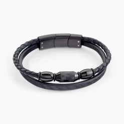 Bracelet Cuir De Vache Noir Onyx
