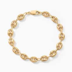Bracelet Dami Maille Grain De Café Or Jaune