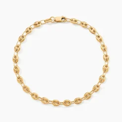 Bracelet Dami Maille Grain De Cafe Or Jaune