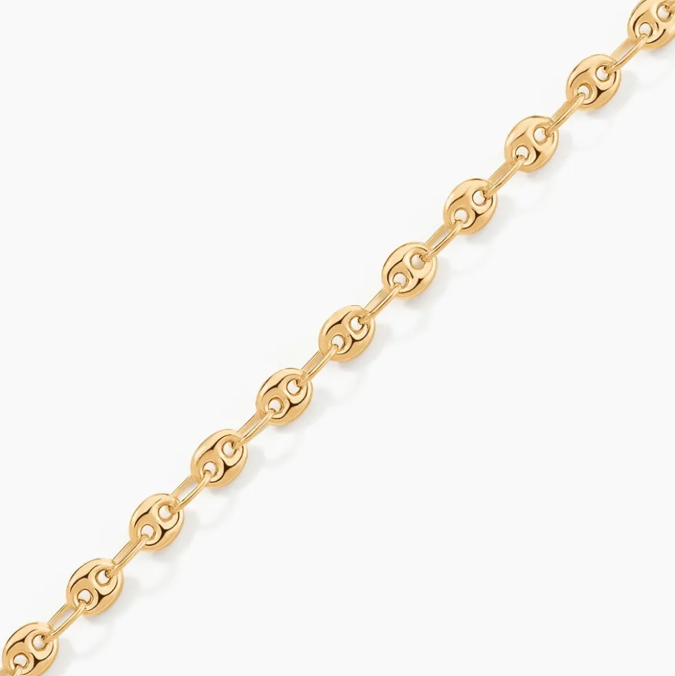 Bracelet Dami Maille Grain De Cafe Or Jaune