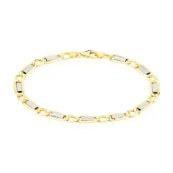 Bracelet Danae Plaquette Or Bicolore