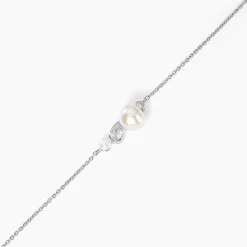 Bracelet Dua Argent Blanc Perle De Culture Oxyde De Zirconium