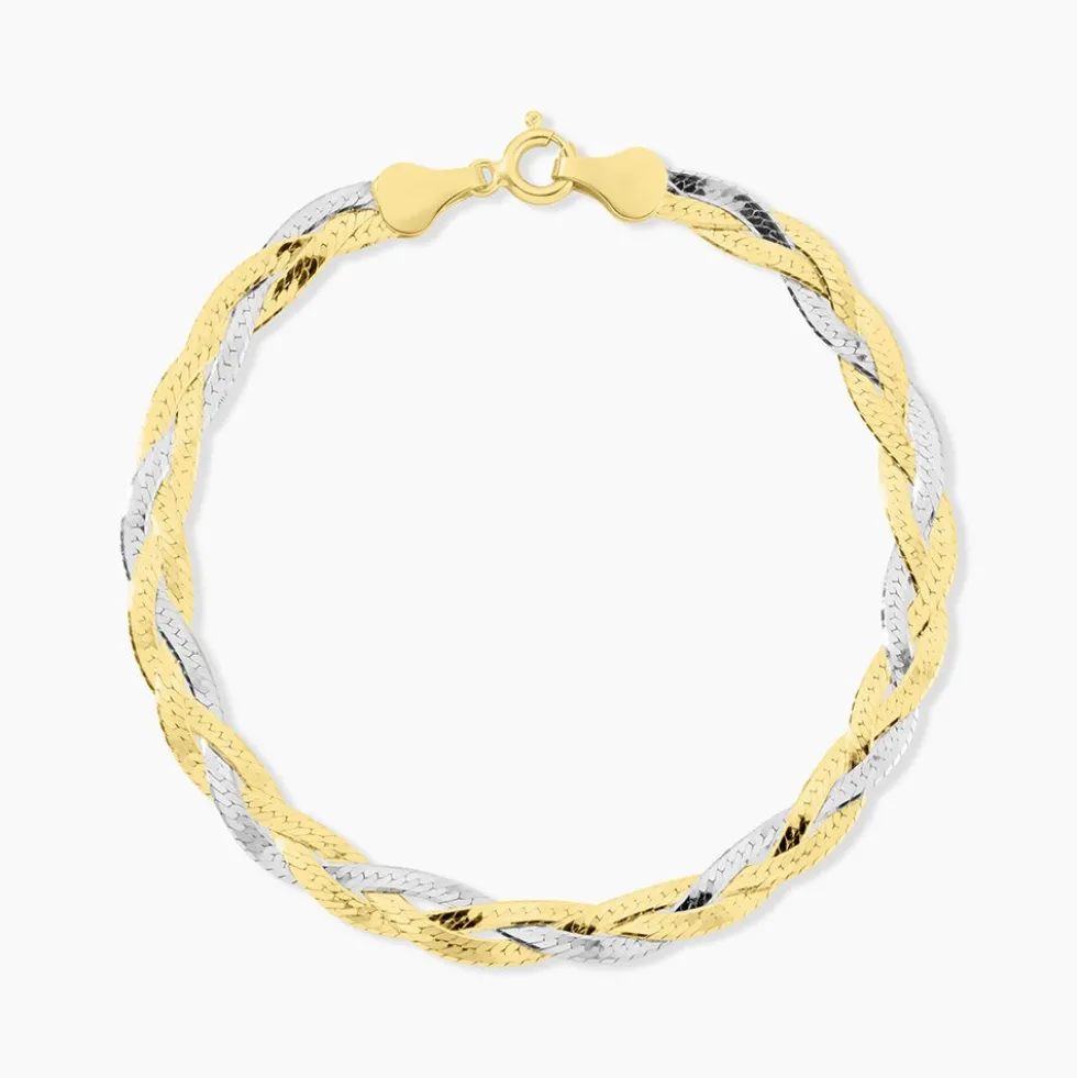 Bracelet Elae Argent Bicolore