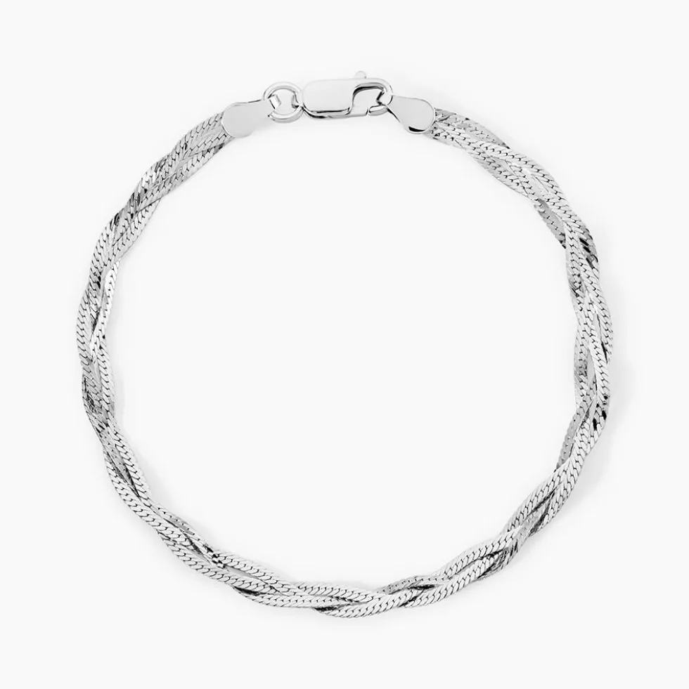 Bracelet Elae Argent Blanc