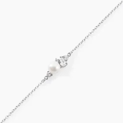 Bracelet Elea Argent Blanc Perle De Culture Oxyde De Zirconium