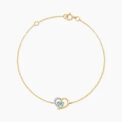 Bracelet Eliana Or Jaune Topaze Oxyde De Zirconium