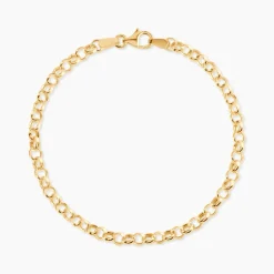Bracelet Elviaae Maille Jaseron Or Jaune