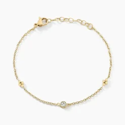 Bracelet Eva Acier Jaune Cristal