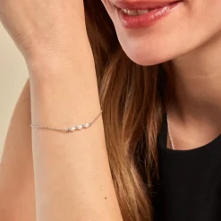 Bracelet Felisia Argent Blanc Perle De Culture