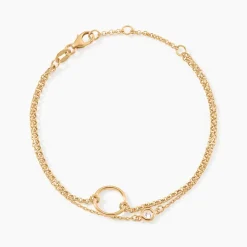 Bracelet Flo Plaqué Or Jaune Oxyde De Zirconium