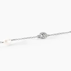 Bracelet Gaetane Argent Blanc Perle De Culture Oxyde De Zirconium