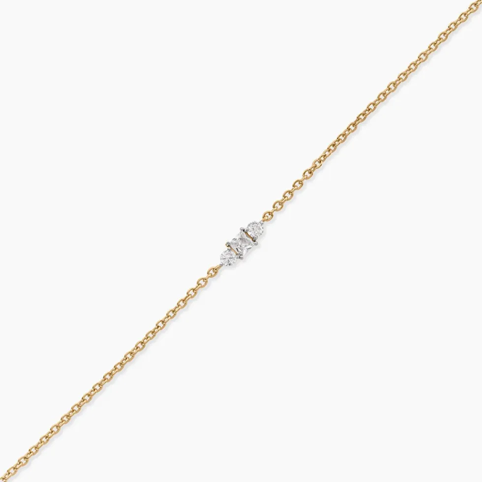 Bracelet Georgia Plaqué Or Jaune Oxyde De Zirconium