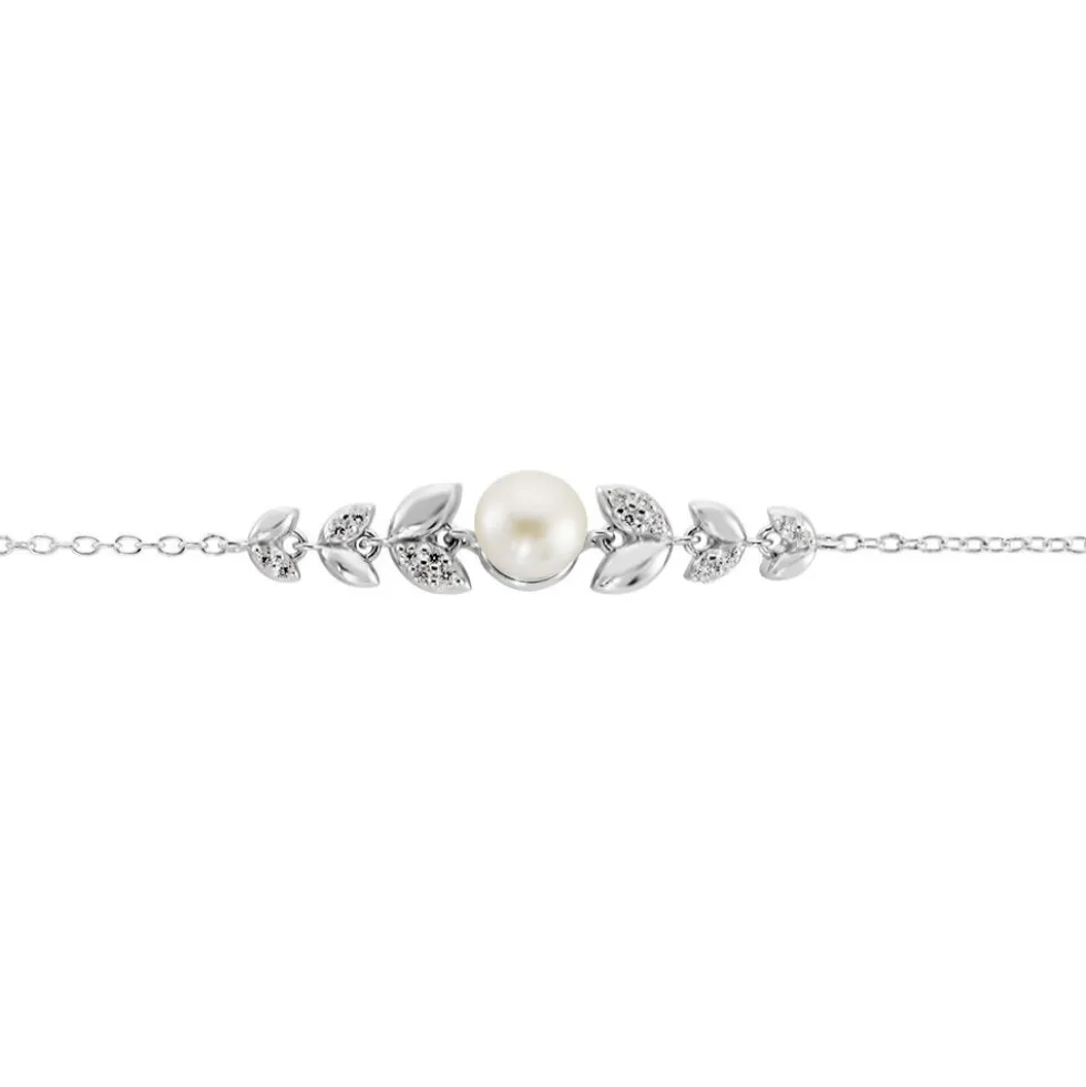 Bracelet Giambattista Argent Blanc Perle De Culture Oxyde De Zirconium