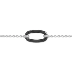 Bracelet Greta Argent Blanc Céramique Et Oxyde De Zirconium