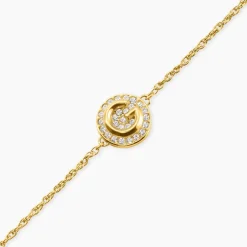 Bracelet Guess G Crystal Acier Jaune Oxyde De Zirconium