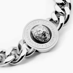 Bracelet Guess Lion King Acier Blanc