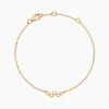 Bracelet Halo Plaqué Or Jaune Oxyde De Zirconium