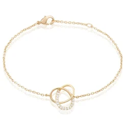 Bracelet Henia Plaque Or Jaune Oxyde De Zirconium