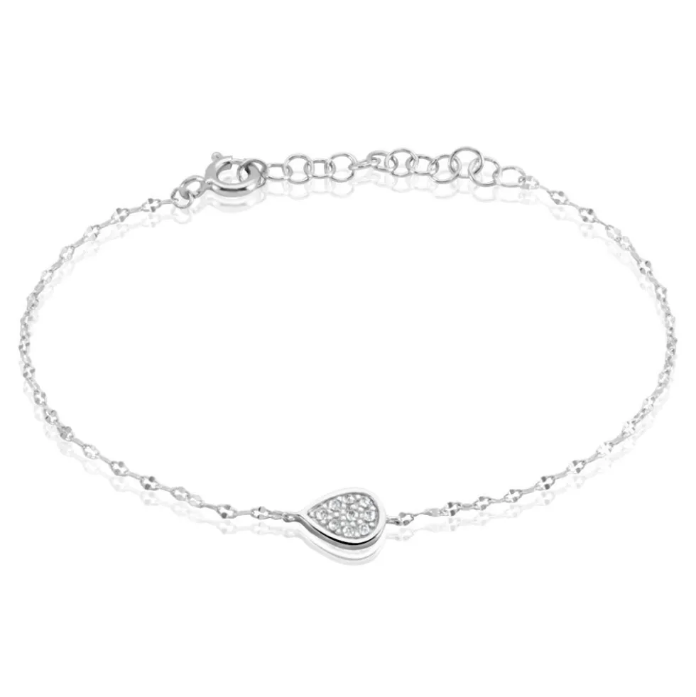 Bracelet Hiram Argent Blanc Oxyde De Zirconium