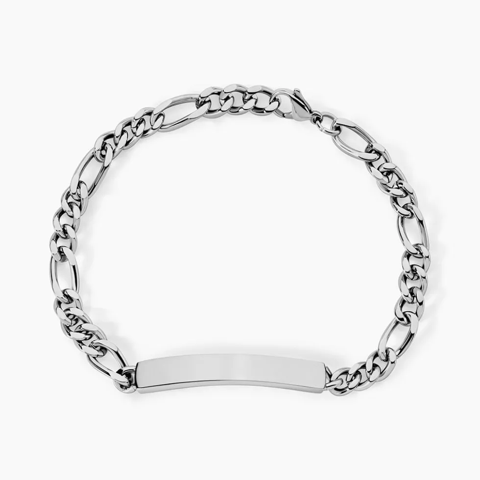 Bracelet Identité Acier Blanc Jimmy