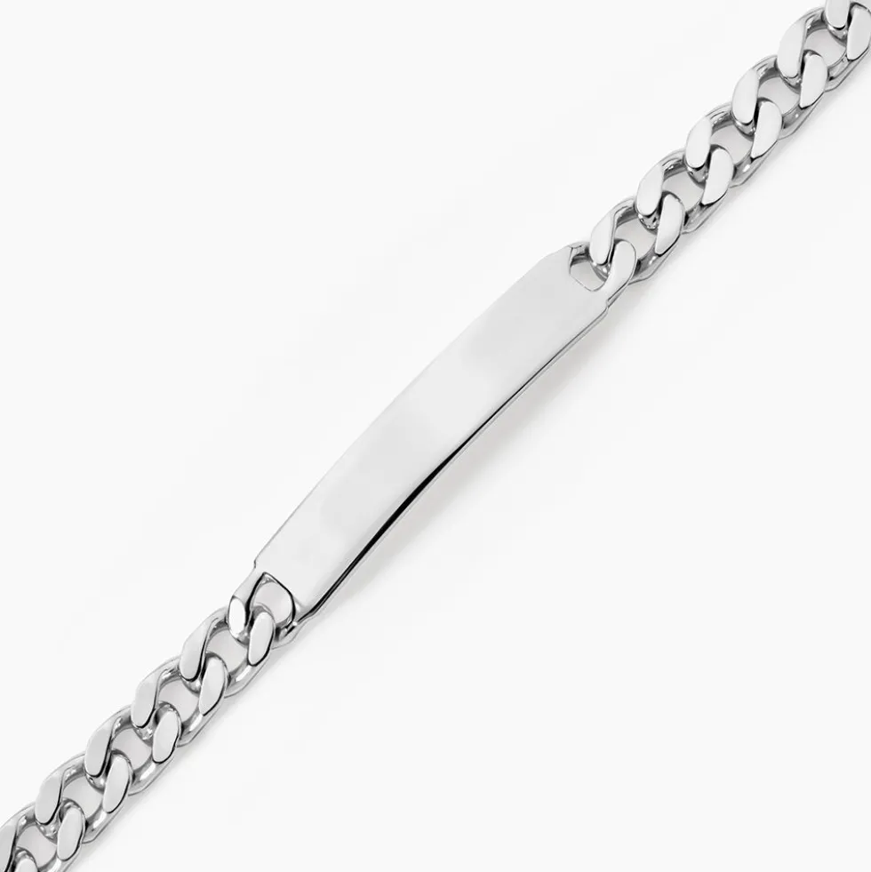 Bracelet Identité Argent Blanc Casper